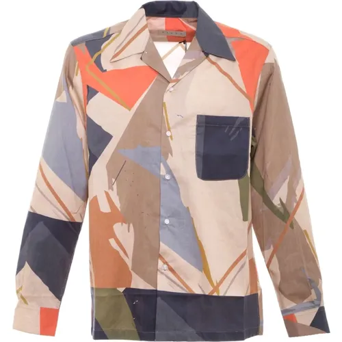 Austin Sand Camo Shirt , male, Sizes: S - Paura - Modalova