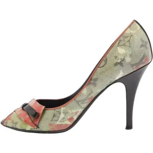 Pre-owned Denim heels , female, Sizes: 5 1/2 UK - Louis Vuitton Vintage - Modalova