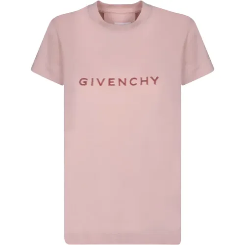 Rosa Logo T-Shirt für Frauen , Damen, Größe: S - Givenchy - Modalova