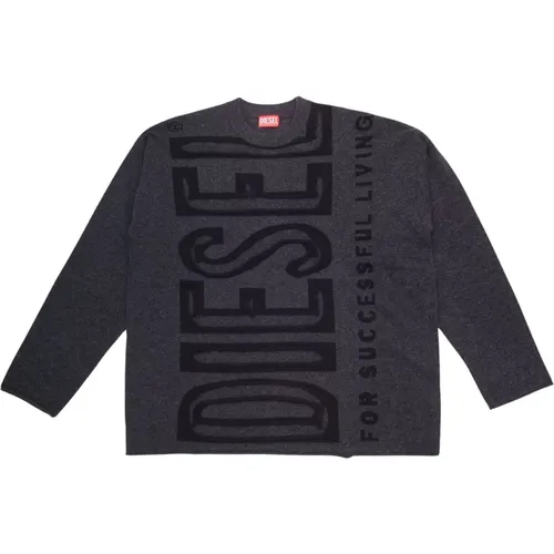 Dark Grey K-Floyd Sweater , male, Sizes: L, M, S - Diesel - Modalova