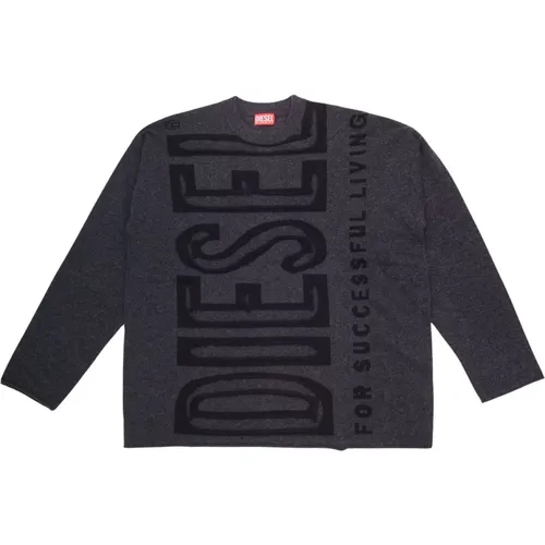 Dark Grey K-Floyd Sweater , male, Sizes: XL, L, M - Diesel - Modalova