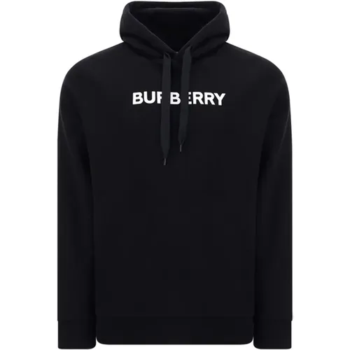 Schwarzer Baumwoll-Hoodie Sweatshirt Aw23 , Herren, Größe: XL - Burberry - Modalova