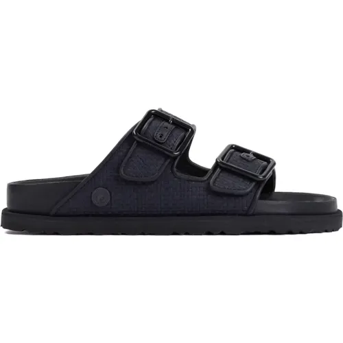 Schwarze Leder Geflochtene Sandalen , Herren, Größe: 43 EU - Birkenstock - Modalova