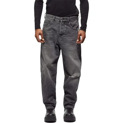 Ripped Tapered Jeans mit Ripped Details , Herren, Größe: W32 L32 - Young Poets - Modalova