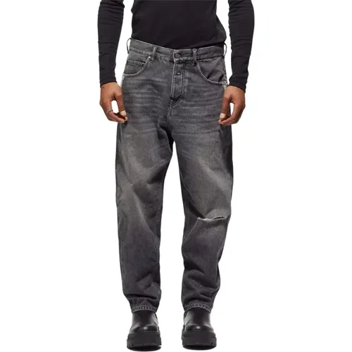 Ripped Tapered Jeans mit Ripped Details , Herren, Größe: W33 L32 - Young Poets - Modalova