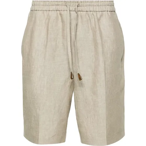 Casual Linen Shorts in , male, Sizes: 2XL, XL - Brioni - Modalova