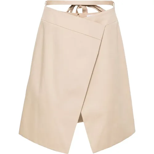 Cotton Wrap Skirt with Details , female, Sizes: S, M - Patou - Modalova