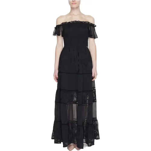 Long Dress Spring/Summer Collection Polyester , female, Sizes: M, L, S, XL - Guess - Modalova