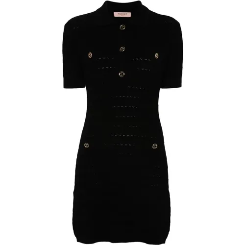 Polo Collar Dress , female, Sizes: M, S - Twinset - Modalova