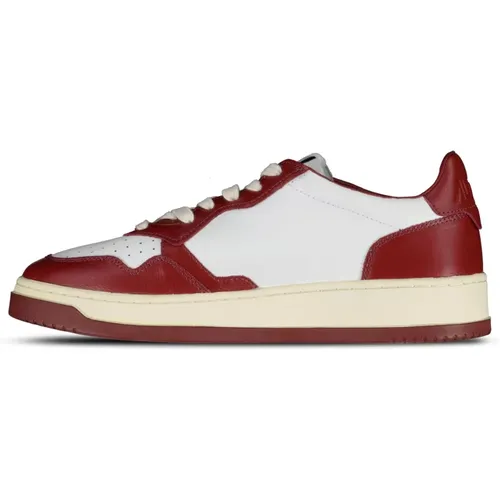 Vintage Style Leather Sneakers , male, Sizes: 7 UK, 10 UK, 11 UK, 8 UK - Autry - Modalova