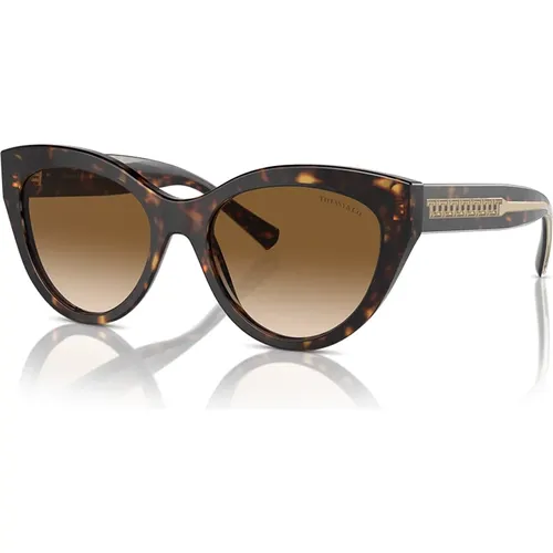 Stylish Sunglasses in Havana/ Shaded , female, Sizes: 54 MM - Tiffany - Modalova