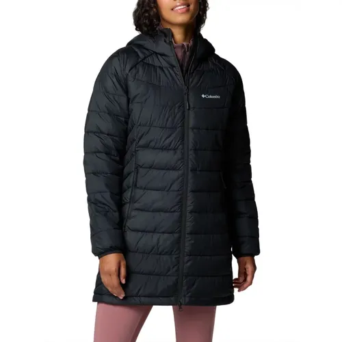 Schwarze Powder Lite Mid Winterjacke , Damen, Größe: S - Columbia - Modalova