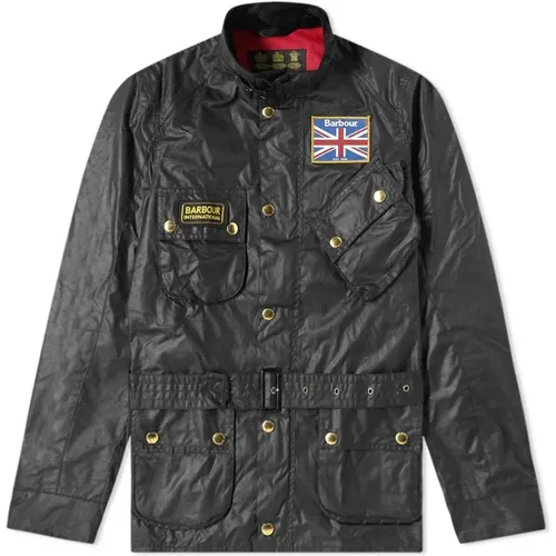 Britische Motorrad-inspirierte Union Jack Jacke , Herren, Größe: S - Barbour - Modalova