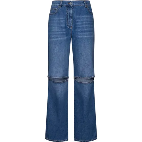 Blaue Bootcut Jeans mit Cut-Out , Damen, Größe: XS - JW Anderson - Modalova