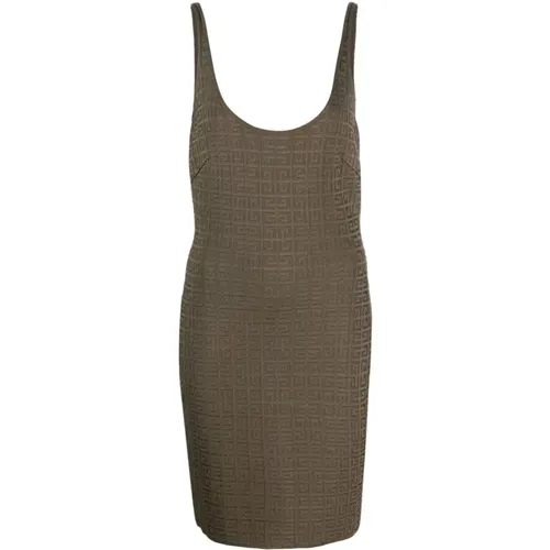 G Embossed U-Neck Mini Dress , female, Sizes: S - Givenchy - Modalova