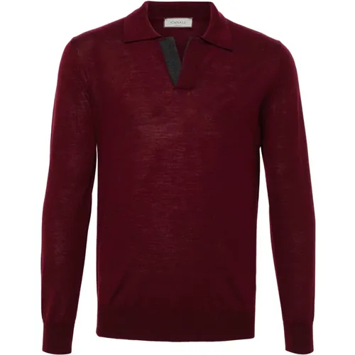 Wool Polo Shirt Buttonless Design , male, Sizes: 3XL, M, XL, L, 2XL - Canali - Modalova