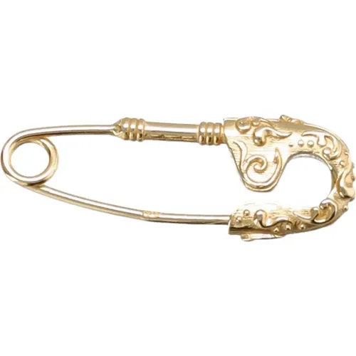 Gold Arabesque Pin Earring , unisex, Sizes: ONE SIZE - Emanuele Bicocchi - Modalova