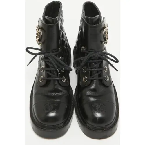 Pre-owned Leather boots , female, Sizes: 5 UK - Chanel Vintage - Modalova