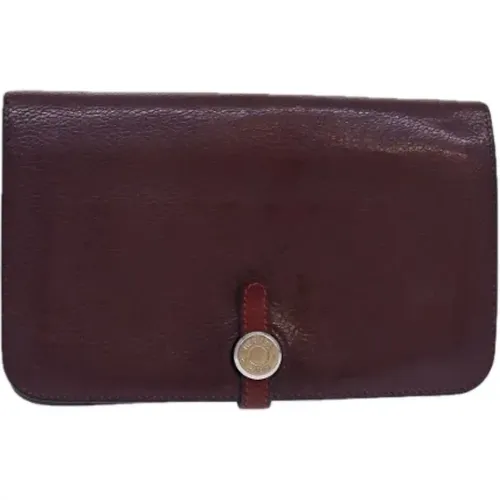 Pre-owned Leather clutches , female, Sizes: ONE SIZE - Hermès Vintage - Modalova