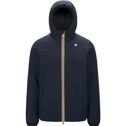 Warm Doppel Jacke Blau Grün , Herren, Größe: L - K-way - Modalova