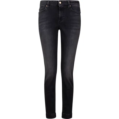 Bordeaux Slim Fit Schwarze Jeans , Damen, Größe: W25 - Don The Fuller - Modalova