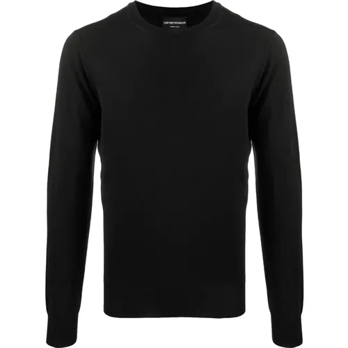 Woll-Crew-Neck-Strickware , Herren, Größe: 2XL - Emporio Armani - Modalova