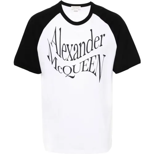Logo Print Crew Neck T-shirts und Polos - alexander mcqueen - Modalova