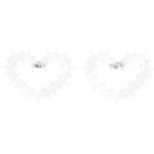 Spiky Heart Hoops Earrings , female, Sizes: ONE SIZE - Hugo Kreit - Modalova