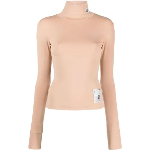 Smooth Jersey Skin LS TEE Nude , female, Sizes: 3XS, 2XS - Mihara Yasuhiro - Modalova