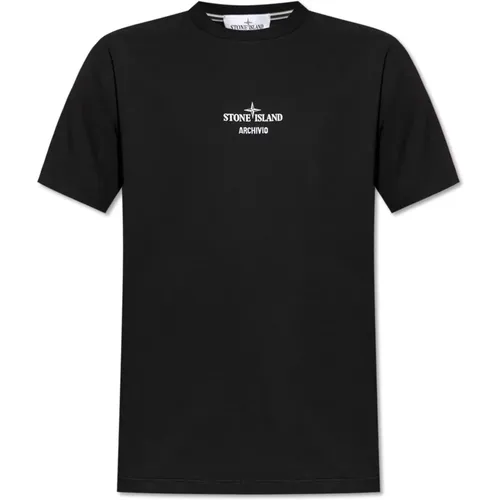 T-Shirt mit Logo , Herren, Größe: XL - Stone Island - Modalova