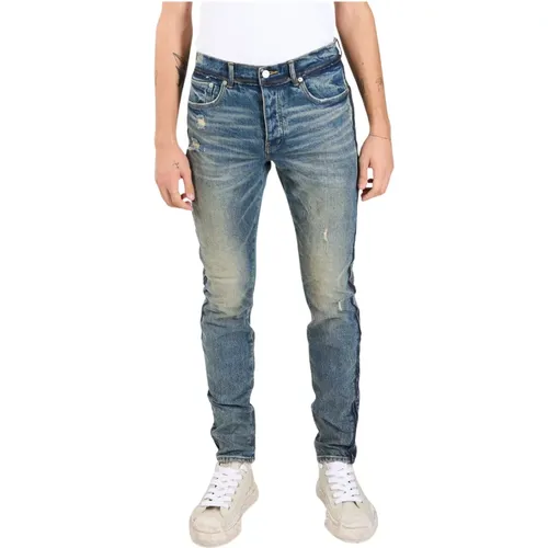 Frayed Skinny Jeans , male, Sizes: W32, W36, W34, W38, W33, W30 - Purple Brand - Modalova