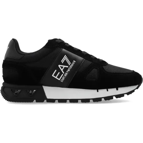 EA7 Sportschuhe mit Logo , Damen, Größe: 38 1/2 EU - Emporio Armani EA7 - Modalova