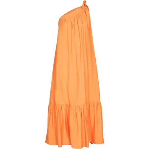 Asym Dress with Off-Shoulder Design , female, Sizes: L - Co'Couture - Modalova