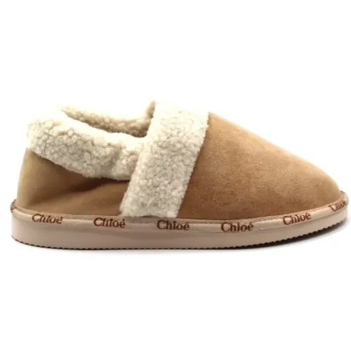 Kinder Hausschuhe Stein Faux Shearling - Chloé - Modalova