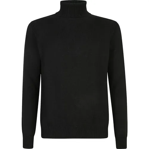 Schwarzer Rollkragen-Strickpullover Aw24 , Herren, Größe: XL - Roberto Collina - Modalova