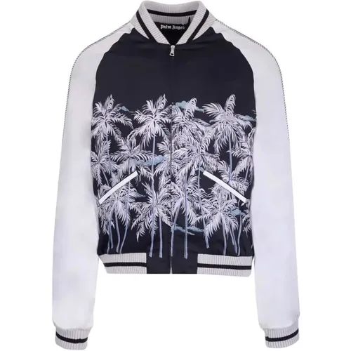 Printed Bomber Jacket , male, Sizes: L, 2XL - Palm Angels - Modalova