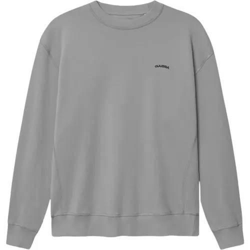 Logo-bestickter Sweatshirt in Grau , Herren, Größe: 2XL - Gabba - Modalova