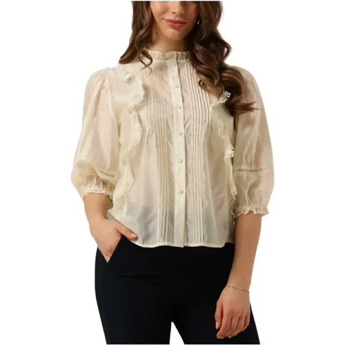 Ecru Shirt 3/4 Arm Trendige Bluse - Lollys Laundry - Modalova