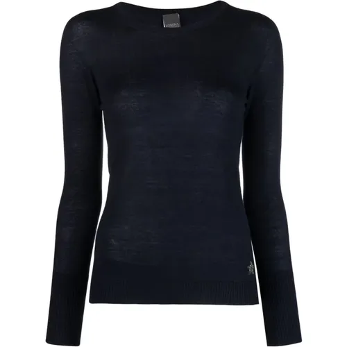 Blauer Cashmere Choker Sweater,Kaschmir Choker Pullover in - Lorena Antoniazzi - Modalova