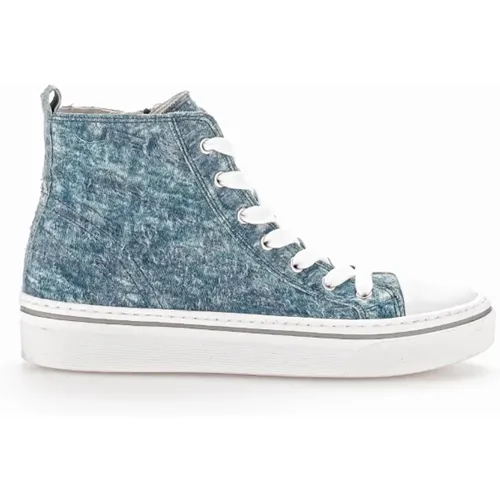 Denim High-Top Sneakers , Damen, Größe: 37 EU - Gabor - Modalova