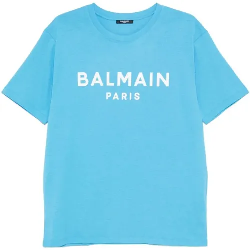 Logo Print Jersey T-shirts and Polos , male, Sizes: XL, L, S, M, 2XL - Balmain - Modalova