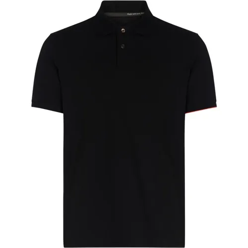 Schwarzes technisches Gewebe Macro Polo Shirt , Herren, Größe: 2XL - RRD - Modalova