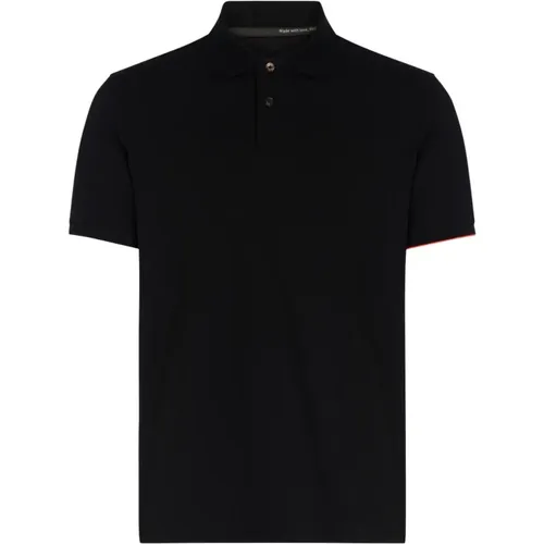 Schwarzes technisches Gewebe Macro Polo Shirt , Herren, Größe: M - RRD - Modalova