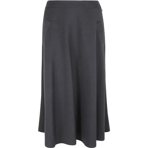 Grey Skirts for Women Aw24 , female, Sizes: 2XL, M, XL, L, 3XL - True Royal - Modalova