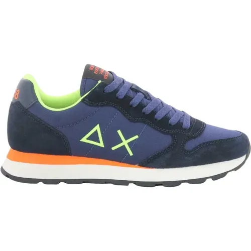 Herren Blaue Sneakers TOM Fluo , Herren, Größe: 44 EU - Sun68 - Modalova