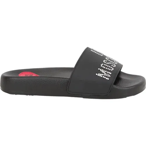 Schwarze Sabot Clogs , Damen, Größe: 36 EU - Love Moschino - Modalova