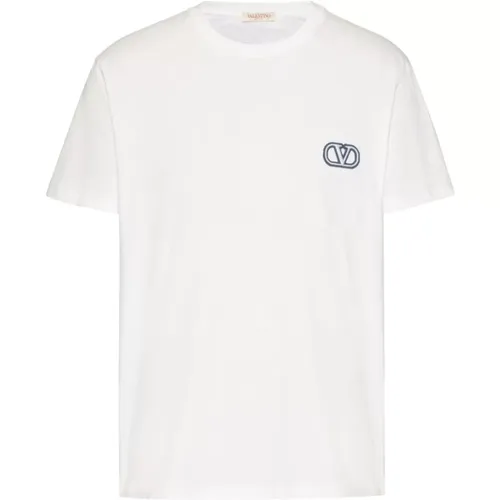 VLogo Signature T-shirt , male, Sizes: L, XS, S - Valentino - Modalova