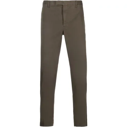 Braune Slim Chino Hose , Herren, Größe: M - PT Torino - Modalova