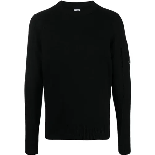 Schwarze Pullover für Männer , Herren, Größe: L - C.P. Company - Modalova