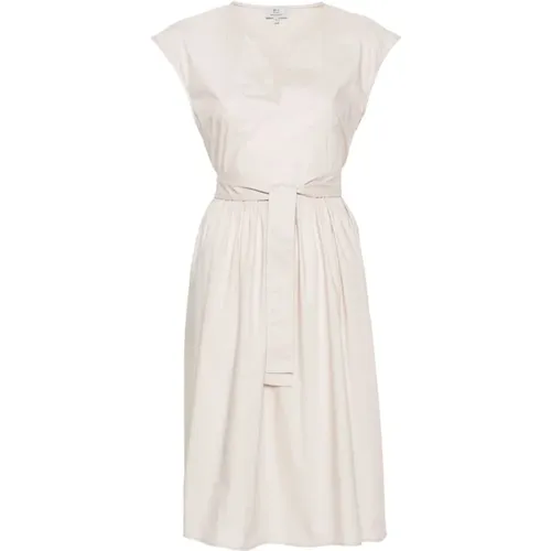 Cotton Poplin Dress , female, Sizes: M, L, XS, S - Woolrich - Modalova